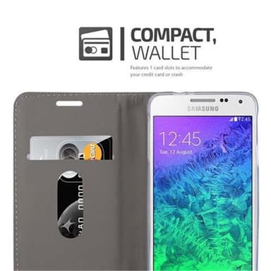 Samsung Galaxy ALPHA Suojakuori Lompakkokotelo (harmaa)