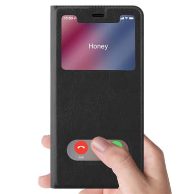 Lompakkokotelo iPhone XR Case (Musta)