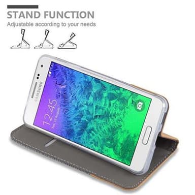 Samsung Galaxy ALPHA Suojakuori Lompakkokotelo (harmaa)