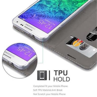 Samsung Galaxy ALPHA Suojakuori Lompakkokotelo (harmaa)