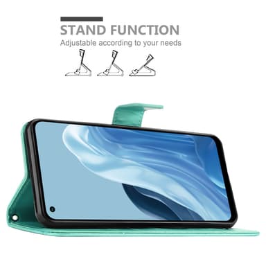 Realme 7 5G Suojakuori Lompakkokotelo (Turkoosi)