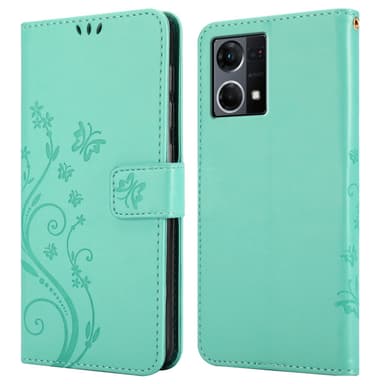 Realme 7 5G Suojakuori Lompakkokotelo (Turkoosi)
