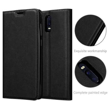Oppo R17 Suojakuori Lompakkokotelo (Musta)