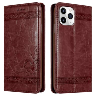iPhone 11 PRO Suojakuori Lompakkokotelo (Punainen)