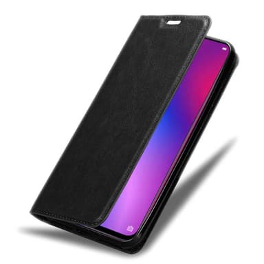Oppo R17 Suojakuori Lompakkokotelo (Musta)