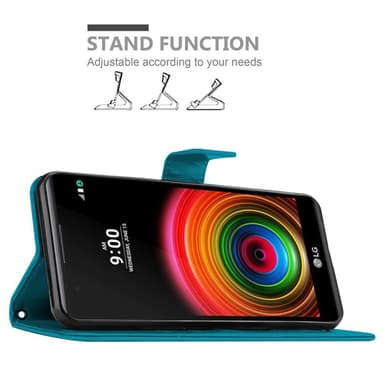 LG X POWER Suojakuori Lompakkokotelo (Sininen)