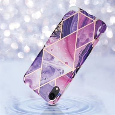 iPhone XR Suojakuori Lompakkokotelo (Violetti)