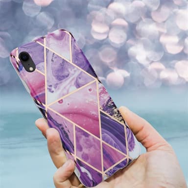 iPhone XR Suojakuori Lompakkokotelo (Violetti)