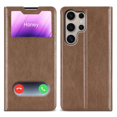 Lompakkokotelo Samsung Galaxy S24 ULTRA Case (Ruskea)