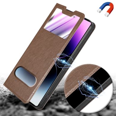 Lompakkokotelo Samsung Galaxy S24 ULTRA Case (Ruskea)