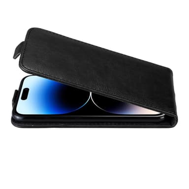 iPhone 14 PRO MAX Suojakuori Lompakkokotelo (Musta)