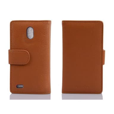 Suojakuori Huawei ASCEND G700 Lompakkokotelo (Ruskea)