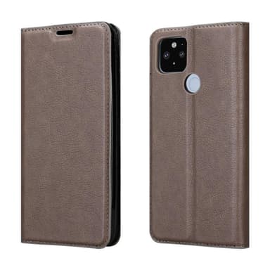 Google PIXEL 5 XL Suojakuori Lompakkokotelo (Ruskea)