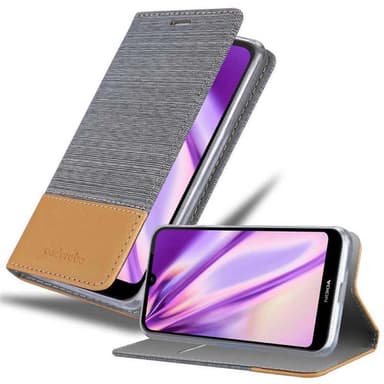 Nokia 4.2 Suojakuori Lompakkokotelo (harmaa)