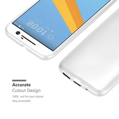 HTC ONE M10 Suojakuori Kotelo (Hopea)