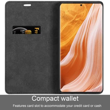 ZTE Axon 40 PRO Suojakuori Lompakkokotelo (Musta)
