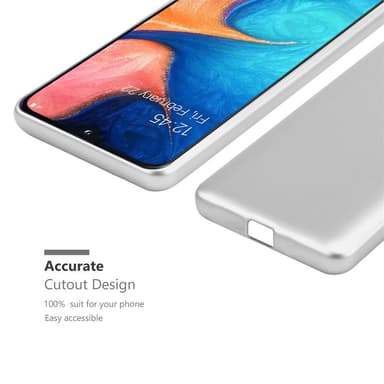 Samsung Galaxy A10e / A20e Suojakuori Kotelo (Hopea)