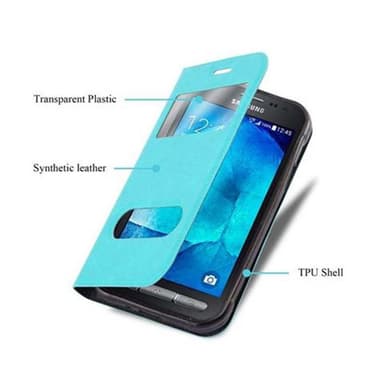 Lompakkokotelo Samsung Galaxy XCover 3 Case (Turkoosi)