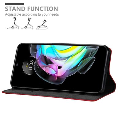 Motorola EDGE 20 Suojakuori Lompakkokotelo (Punainen)