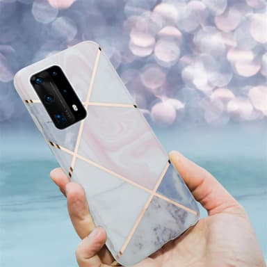 Huawei P40 Suojakuori Lompakkokotelo (Vaaleanpunainen)