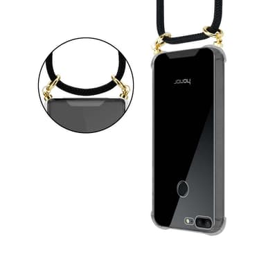 Honor 9 LITE Suojakuori Kotelo Ketju (Musta)