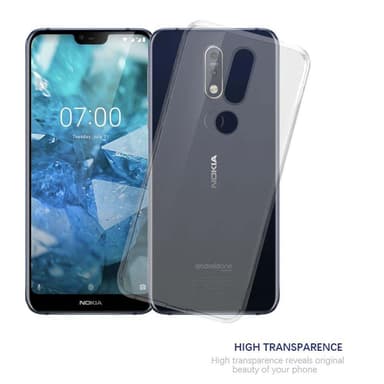 Nokia 7.1 Suojakuori Kotelo (Läpinäkyvä)