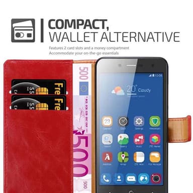 ZTE Blade L7 Suojakuori Lompakkokotelo (Punainen)