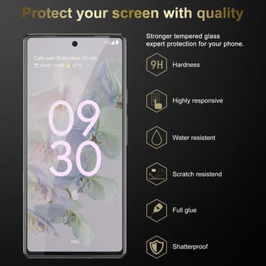 Google PIXEL 6A Näytönsuoja Karkaistu lasi Suojakalvo