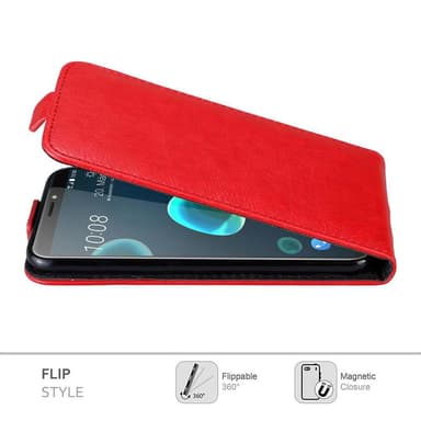 HTC Desire 12 PLUS Suojakuori Lompakkokotelo (Punainen)