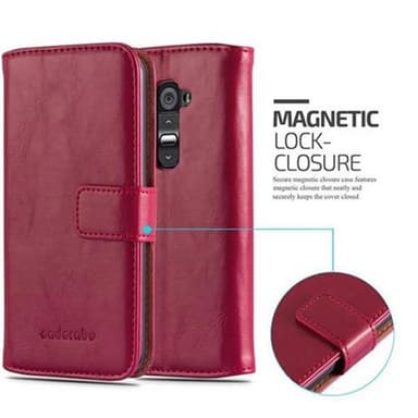 LG G2 Suojakuori Lompakkokotelo (Punainen)