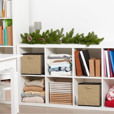6x Säilytyslaatikko Kokoontaittuva vaatteille (beige)