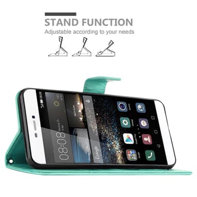 Huawei P8 Suojakuori Lompakkokotelo (Turkoosi)