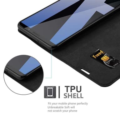 Huawei MATE 10 PRO Suojakuori Lompakkokotelo (Musta)
