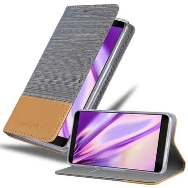ZTE Blade V9 Suojakuori Lompakkokotelo (harmaa)