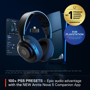SteelSeries Arctis Nova 5 langattomat pelikuulokkeet (PS5)