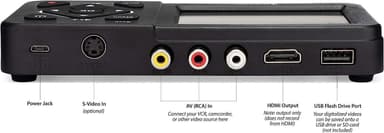 Video to Digital Converter 3,5"" Screen VCR, VHS, AV, RCA, Hi8, videokamera, DVD, pelijärjestelmät