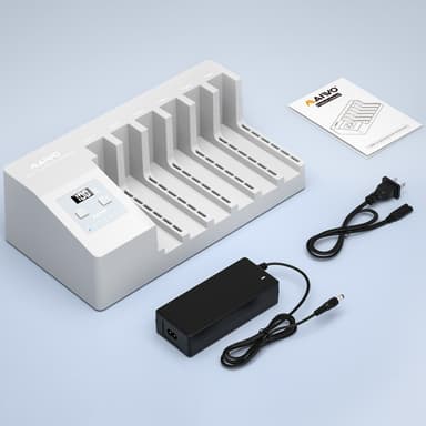 MAIWO 6x HDD:n kloonaus ja telakointiasema, 2,5""/3,5"" SATA HDD, USB-C 3.0 5Gbps