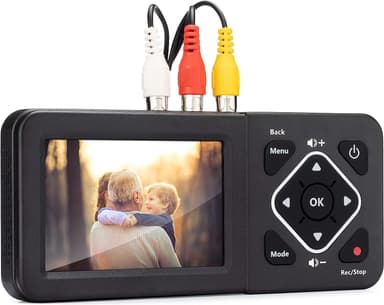 Video to Digital Converter 3,5"" Screen VCR, VHS, AV, RCA, Hi8, videokamera, DVD, pelijärjestelmät