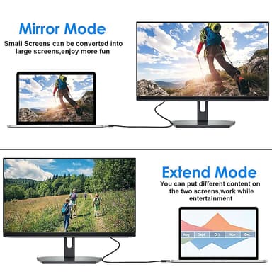 NÖRDIC 50 cm USB-C–DP 1.4 -kaapeli 8K30Hz 4K120Hz 32.4Gbps