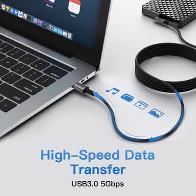 NÖRDIC VR Link -kaapeli 5 m USB3.2 Gen1 USB-C - 5 Gbps 3A nopea lataus Quest 2 Super Speed ​​​​USB Musta