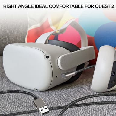 NÖRDIC VR Link -kaapeli 5 m USB3.2 Gen1 USB-C - 5 Gbps 3A nopea lataus Quest 2 Super Speed ​​​​USB Musta