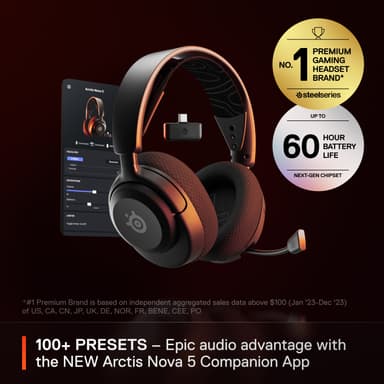 SteelSeries Arctis Nova 5 langattomat pelikuulokkeet (PC)