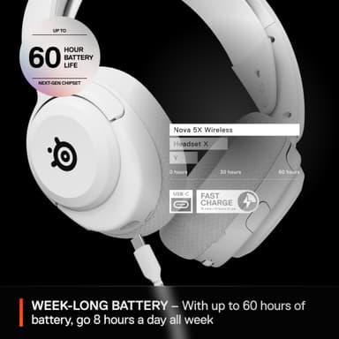 SteelSeries Arctis Nova 5 pelikuulokkeet (Xbox, valkoinen)