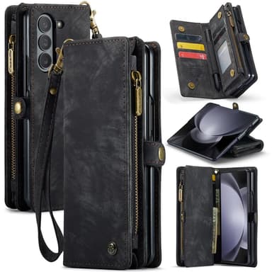 Samsung Galaxy Z Fold6 CASEME Useiden korttipaikkojen teline puhelimen kansi - musta