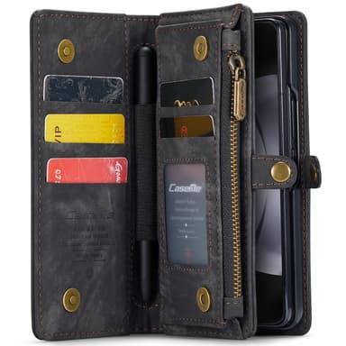 Samsung Galaxy Z Fold6 CASEME Useiden korttipaikkojen teline puhelimen kansi - musta