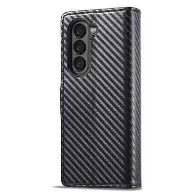 LC.IMEEKE Samsung Galaxy Z Fold6 5G -suojakuori hiilikuitutekstuurilla ja magneettisulkimella