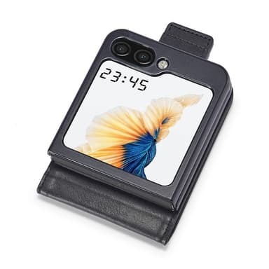LC.IMEEKE Samsung Galaxy Z Flip6 5G Puhelimen Kotelo ja Korttipaikalla PU-nahka - Musta