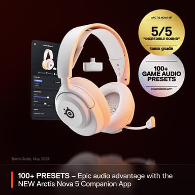 SteelSeries Arctis Nova 5 pelikuulokkeet (PC, valkoinen)