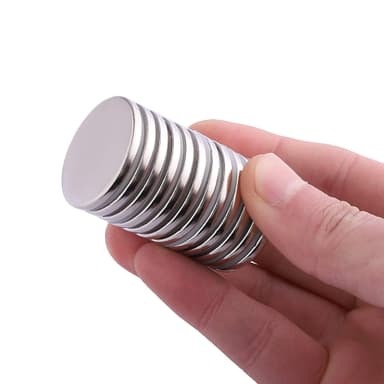 Vahvat levymagneetit 10 kpl Hopea 2 cm