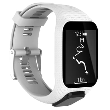 Silikoni kellohihna TomTom Smartwatchille Valkoinen